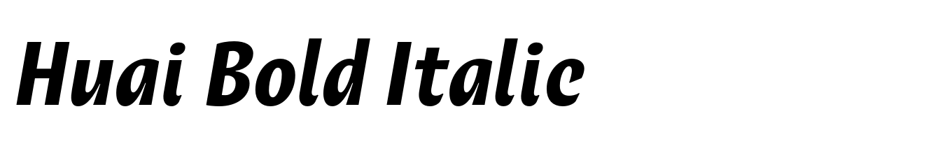 Huai Bold Italic